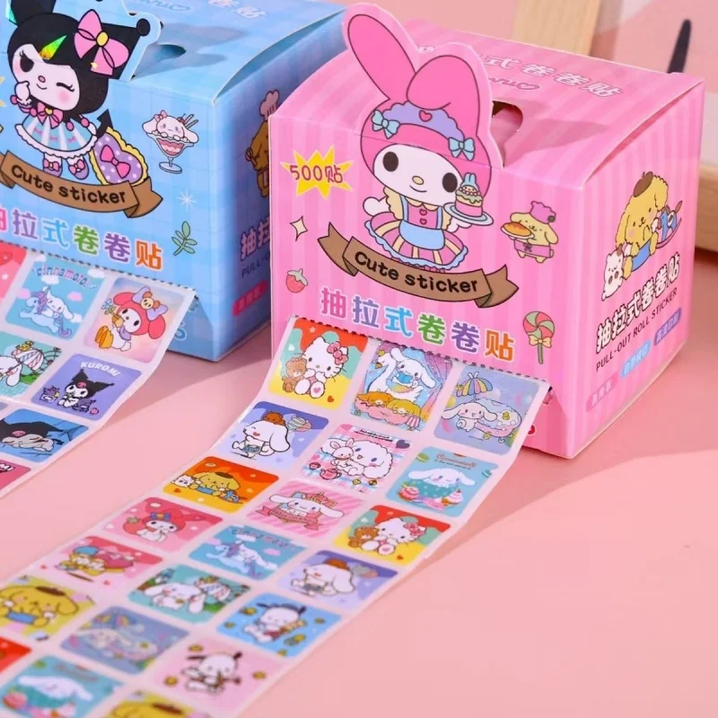 

12box/lot Sanrio Kuromi Melody Stickers Cute Scrapbooking DIY Decorative Sticker Album Stick Label