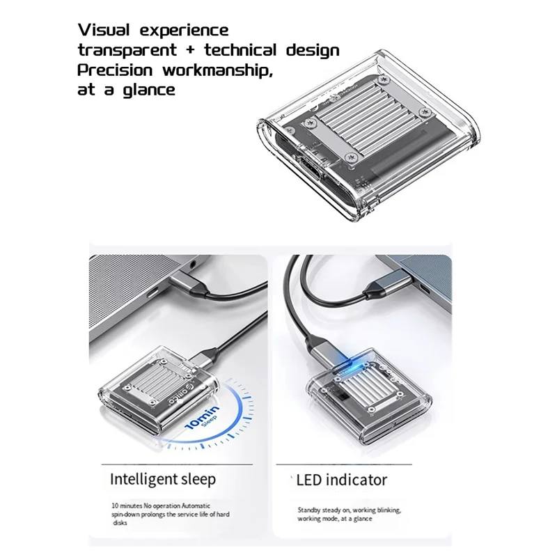 ORICO 2230 Mobile M.2 SSD Hard Drive Enclosure NVME External TYPE-C Convenient Hard Drive Enclosure