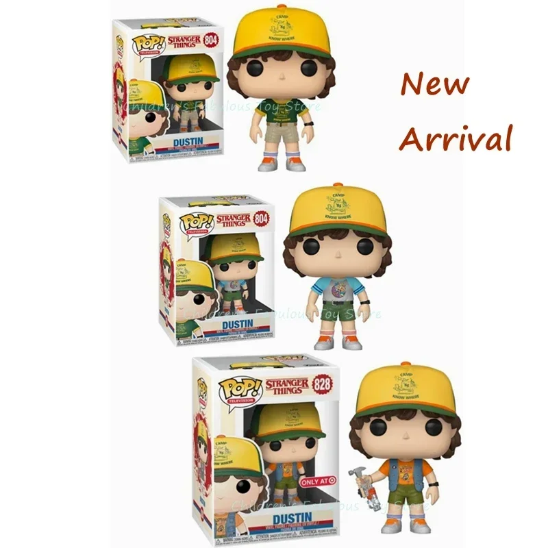 สินค้ามาใหม่ Funko POP 3 สไตล์ Dustin # 804 ดัสติน # 828 PVC รูปตุ๊กตาของเล่นของขวัญเด็กของขวัญวันเกิด