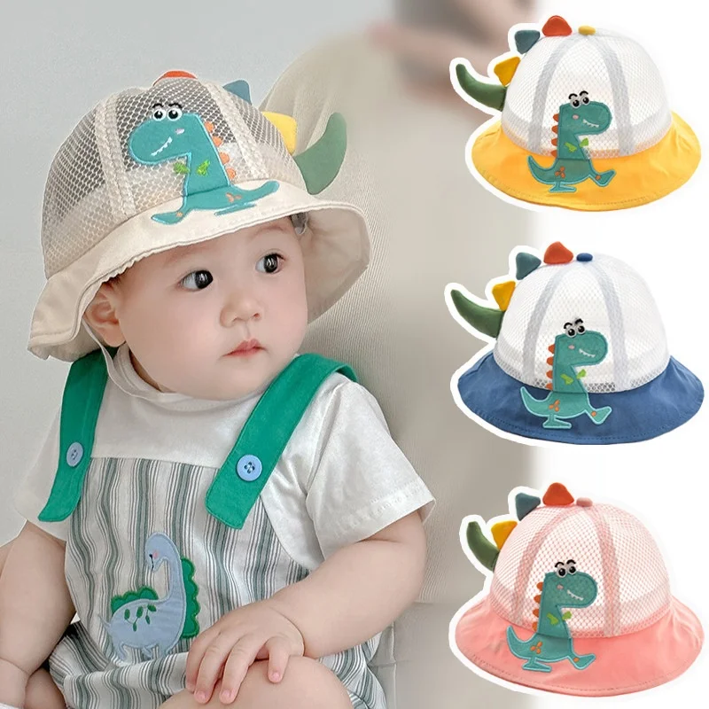 

2026 Summer Sunscreen children Fisherman Hat Breathable 1-4Y Baby Girl Caps Outdoor Boy Sunshade hats Cute Cartoon Accessory