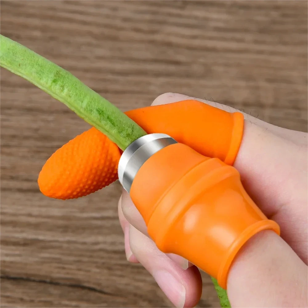 Finger Harvest Knife Protective Fingertip Rubber Cover Picking Vegetable Thumb Knife Finger Protector Thumb Cutter Garden Gloves