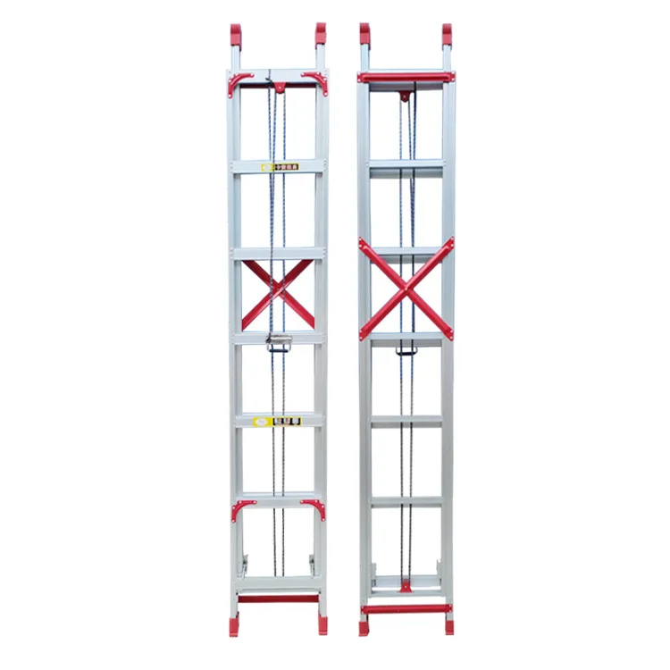 Aleación de aluminio, escalera telescópica, escalera de ingeniería de elevación, extra grueso 6 metros, nuevo producto
