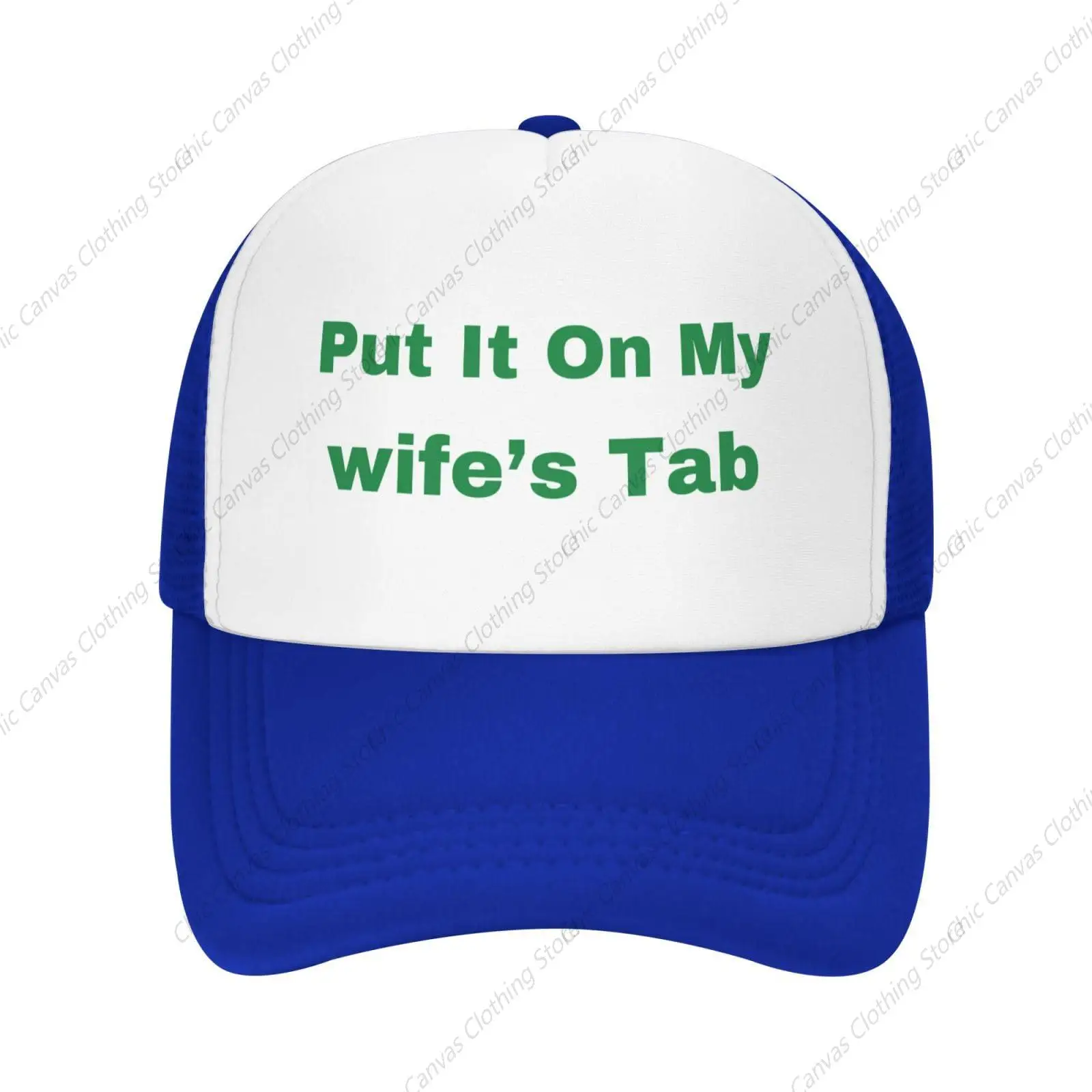 

Put It On My Wife'S Tab Father's Day Valentine's Day Gifts Hat Men Women Trucker Hat Outdoor Sports Baseball Cap Adjustable Hat