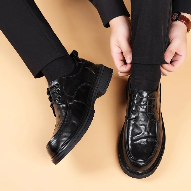 

Pointed Toe Vintage Gradient Leather Wingtip Brogue Oxford Dress Shoes Lace Up Formal Business Groom Wedding Office Work Shoes
