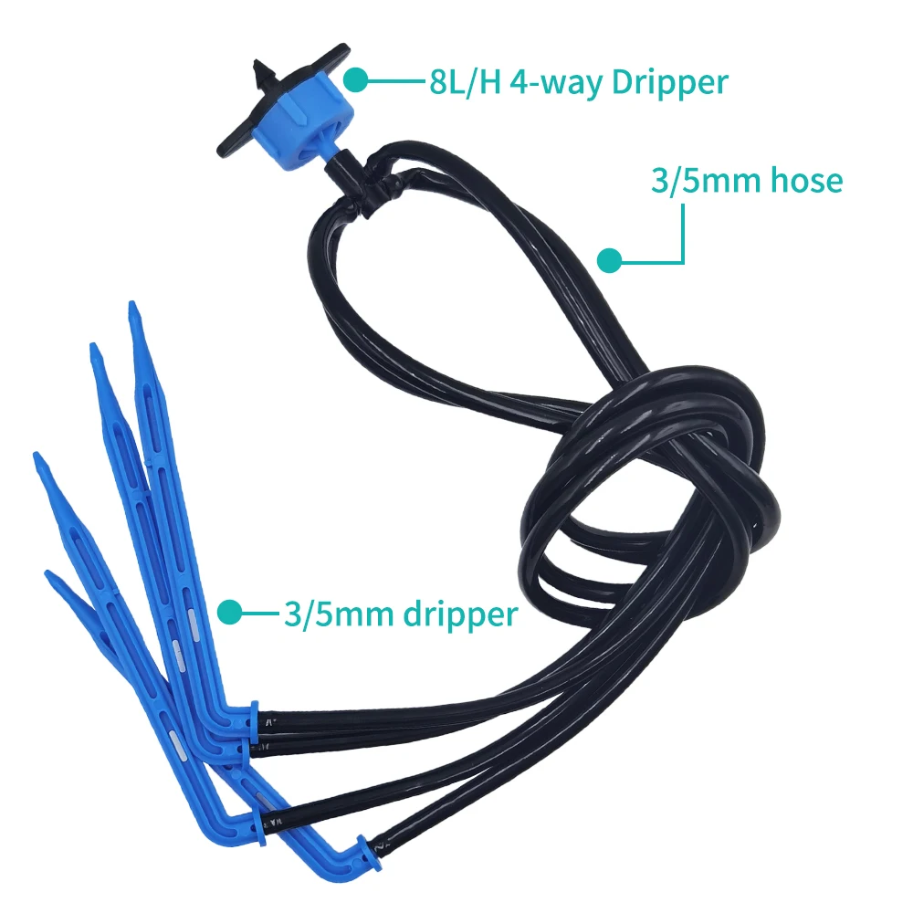 40M/20M 4-Way 8L kroplownik do nawadniania nadajnik irygacyjny Dripper system zraszania doniczkowe uprawy stoczni szklarnie zestaw 10/20