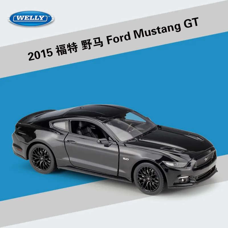 Welly 1:24 Ford Mustang Gt 2015ford Mustang Gt Imitation Alloy Car Model Toy Collection Display Gifts