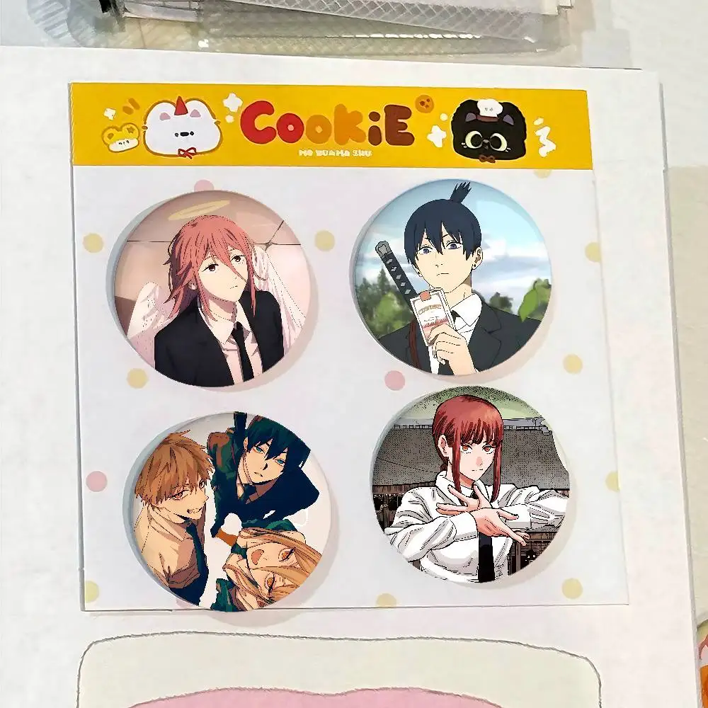 Anime C-Chainsaw Man Customizable Tin Badges, Stylish And Cute Round Anime/star Birthday Gifts For Friends And Classmates.