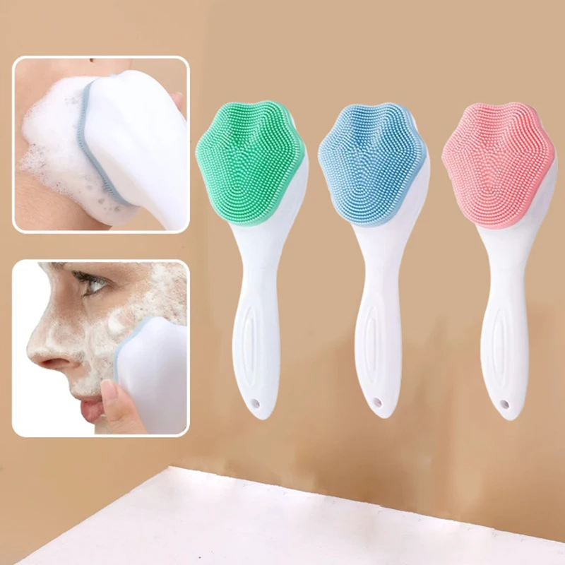 

Silicone Cleaning Facial Washing Brush Face Cleanser Blackhead Removing Makeup Tool Pore Deep Clean Exfoliating Facial Brushes