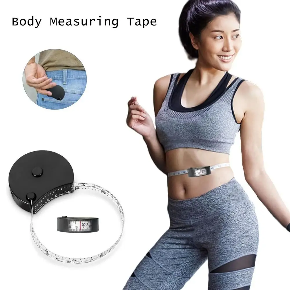 Dual-Scale Body Measuring Tape with Locking Pin 60Inch Length Soft Tape Measure Retractable Window Reading Portable
