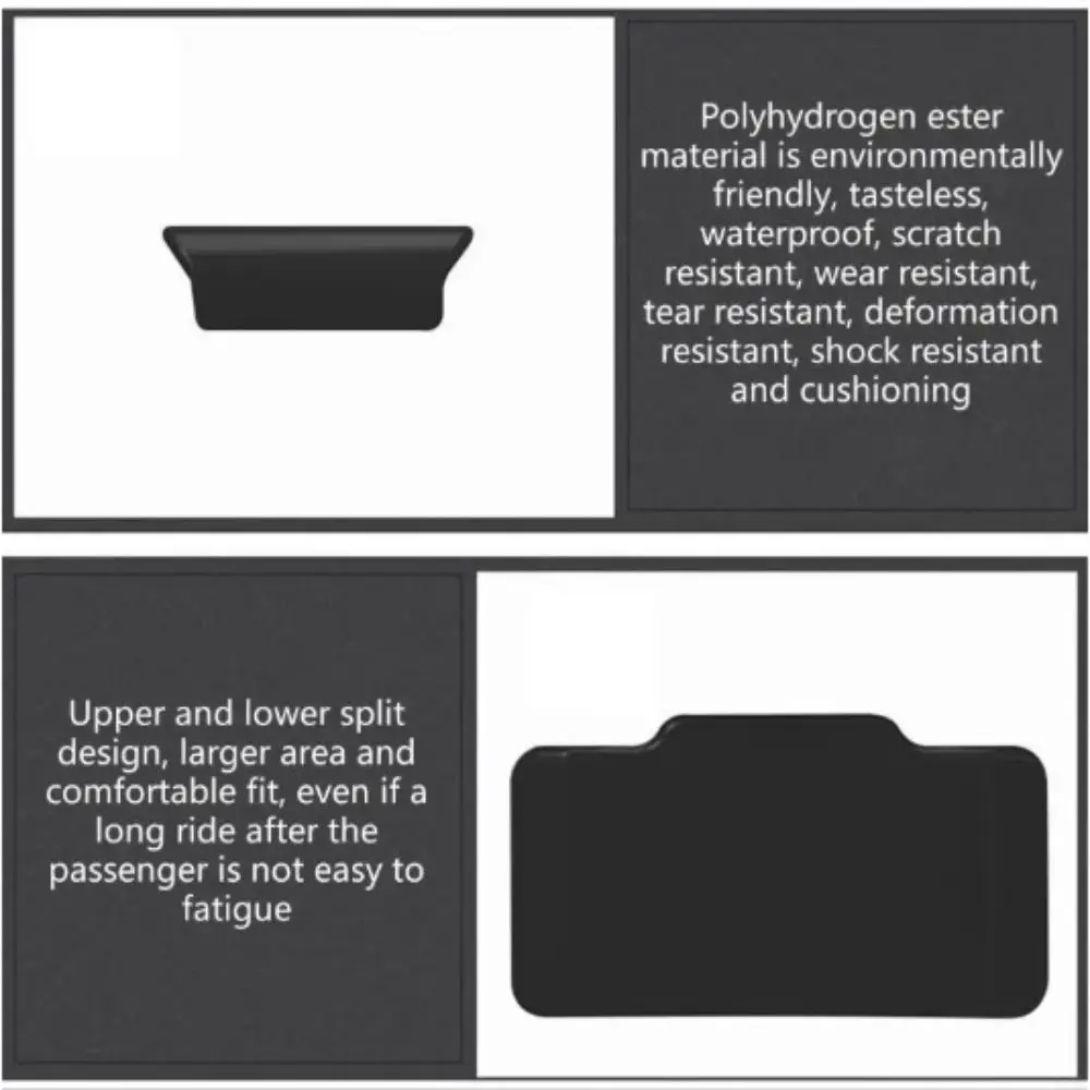 Shockproof Motorcycle Rear Case Self-adhesive Universal Back Pad Top Case Cushion Decompres Lazy Back Pad Passenger Use