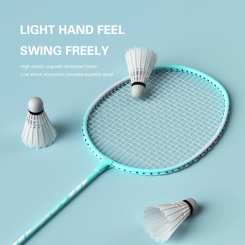 Adult Professional Full Carbon Badminton Racket Light Training 5U/G4 Both Offensive and Defensive String Hand Glue Racquet 2Pcs