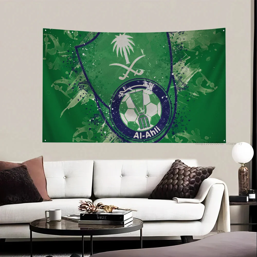 1pc Saudi Arabia Emblem Flag Flags And Banners Four Hole Polyester Outdoor Decor Room Aesthetic