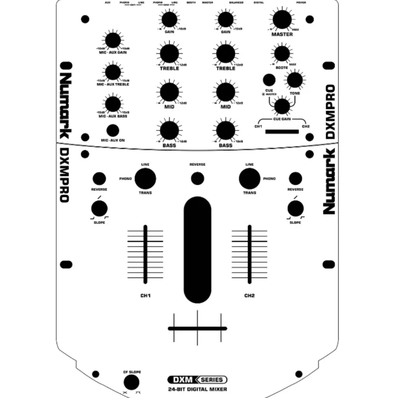 Numark Dxmpro Mixer Panel Film, Luma Colorful Sticker, Not An Iron Panel