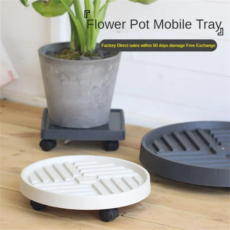 

Multifunctional Plastic Mobile Flower Pot Rack With Wheels Thickened Tray Garden Pots & Planters Flower Pot Trays Home Gardening