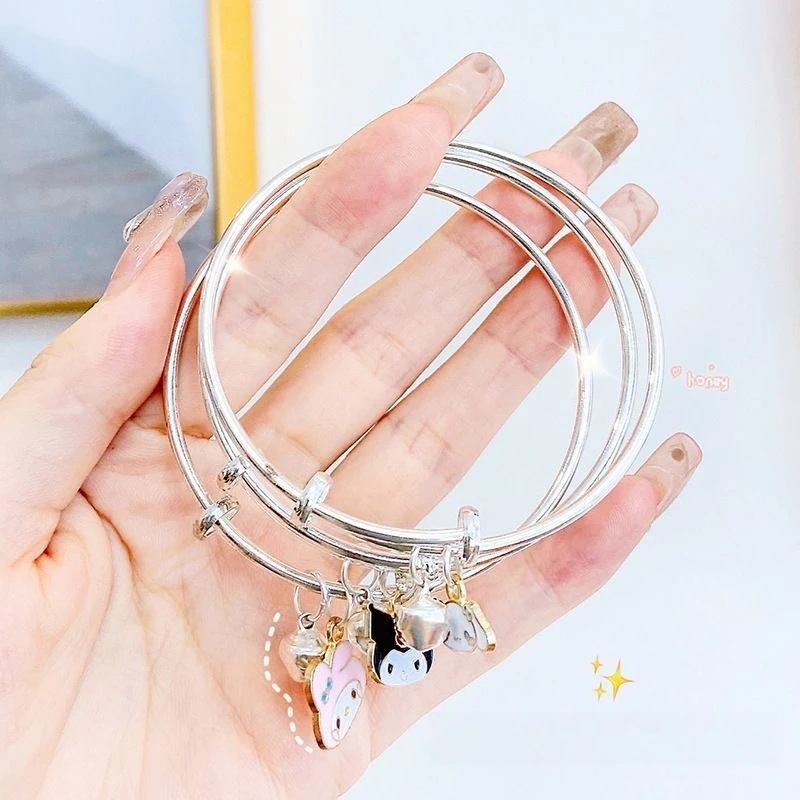 Miniso サンリオブレスレット漫画クロミブレスレットカップル親友ベルブレスレットイン Yugui 犬ジュエリー小さなギフト