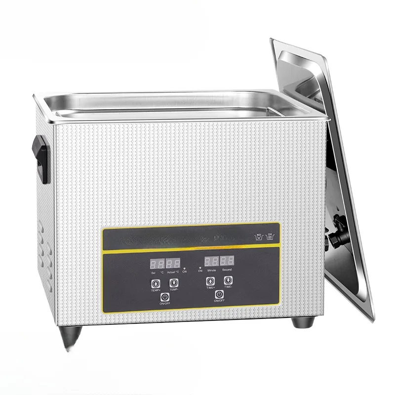 FCC CE ROHS Ultrasonic cleaner with heater for glass laboratory flask de ntal handpiece  CR-060S 15L 40khz 60khz 80khz