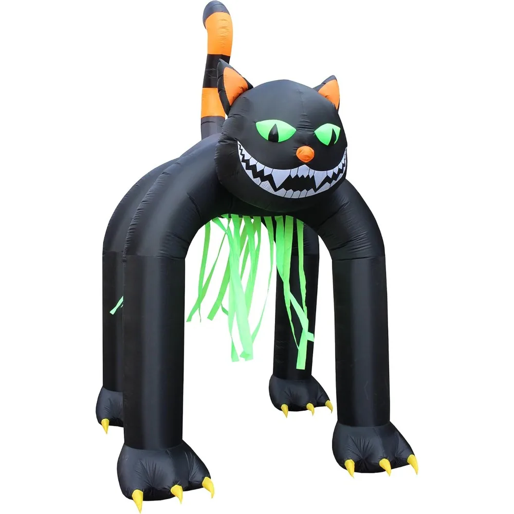 

Jumbo 13 Foot Tall Halloween Inflatable Black Cat Archway Outdoor Indoor Holiday Decorations, Blow Up Lights Lighted Yard Decor