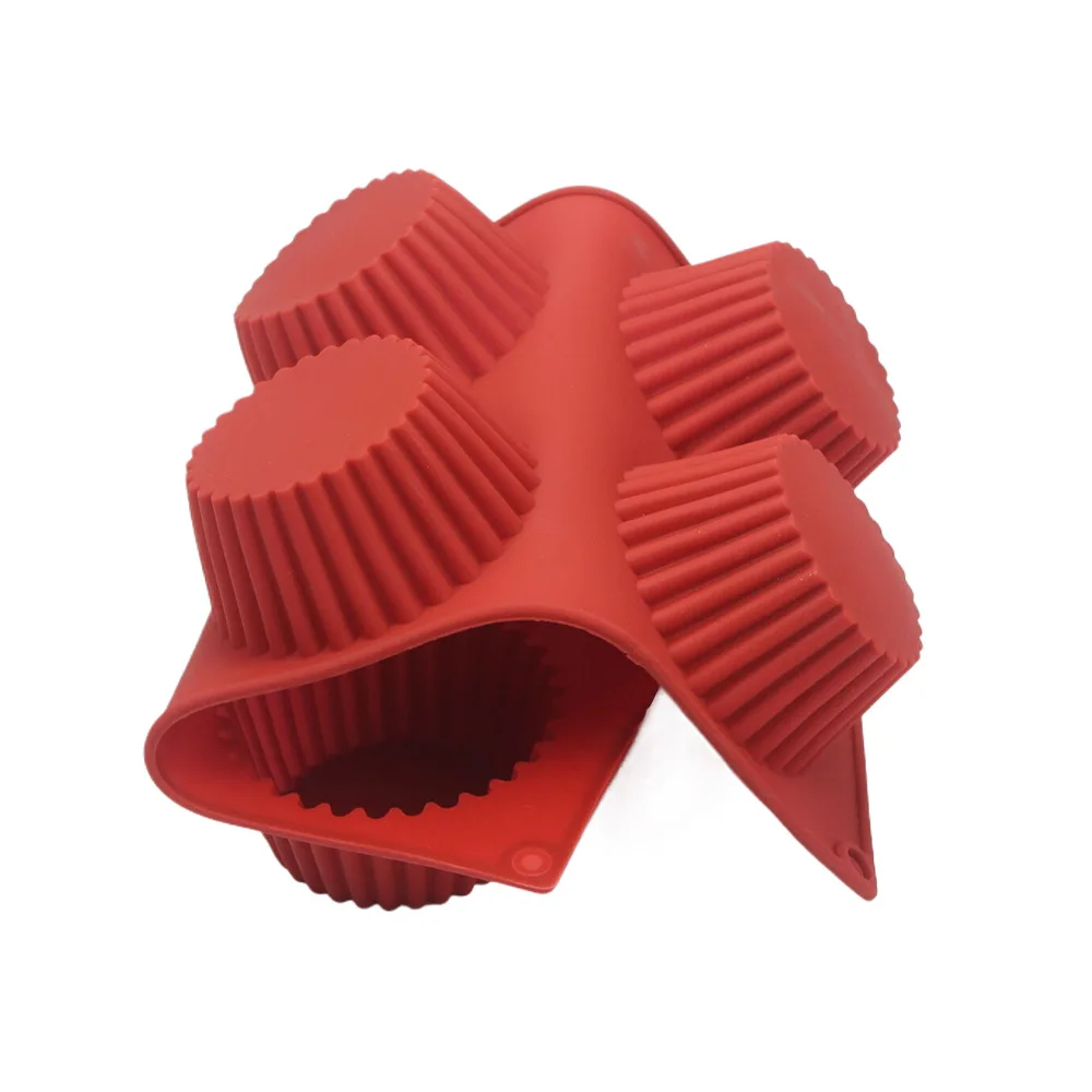 

Hot Selling 6 Hole Round Shape Silicone Mafen Cup Cake Mold DIY Mousse Dessert Chocolate Mold Food Grade Silicone Baking Tools