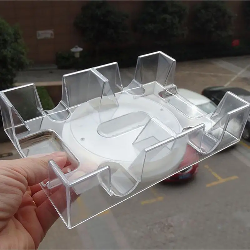 

Вращающийся держатель для карт Прозрачный вращающийся держатель для карт Двухэтажный поворотный держатель для карт Лоток для игральных карт