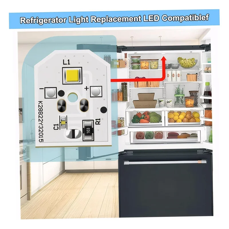 5 Pieces WR55X11132 Refrigerator Light LED Bulb Compatible With 3033142 WR55X25754 WR55X26486 PS4704284 EAP12172918