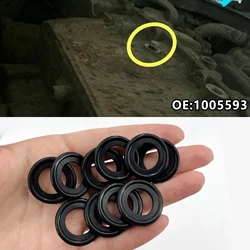 10pcs Rubber Oil Drain Plug Gaskets Washer Replacement For Ford Fiesta Mondeo Transit Volvo Oil Pan Screw Washers Gasket