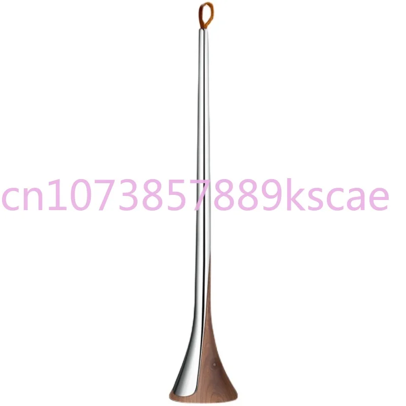 Light Luxury Nordic Super Long Shoehorn Long Handle Household Stainless Steel Shoes Rake Foyer Doorway Self-Standing