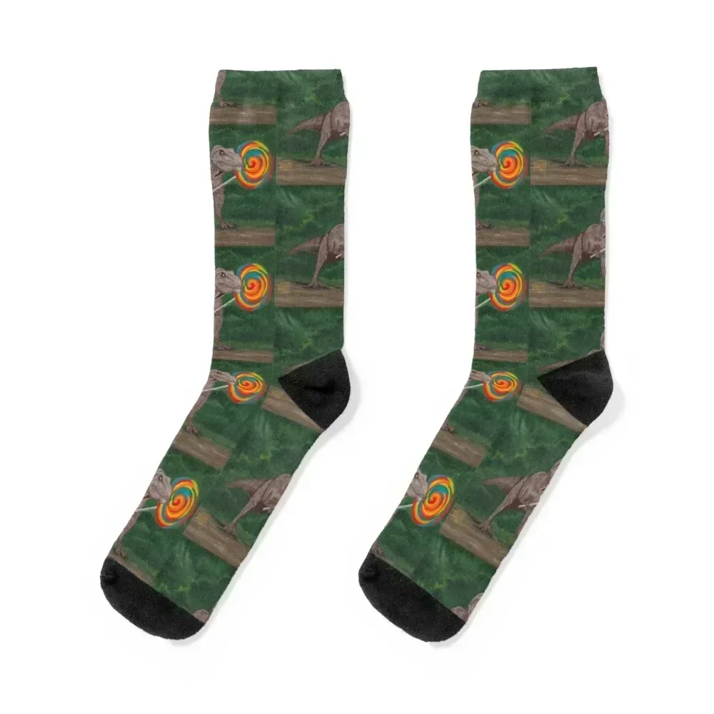 

LOLLIPOP T-REX Socks men cotton high quality cool Woman Socks Men's