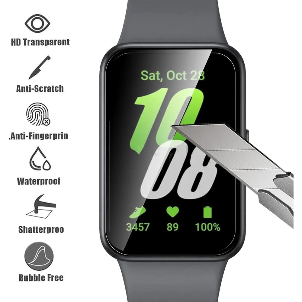 فيلم هيدروجيل لسامسونج غالاكسي فيت 3 ، مضاد للخدش ، لينة ، تبو ، واضحة ، حامي الشاشة لسامسونج غالاكسي fit3 ، وليس الزجاج