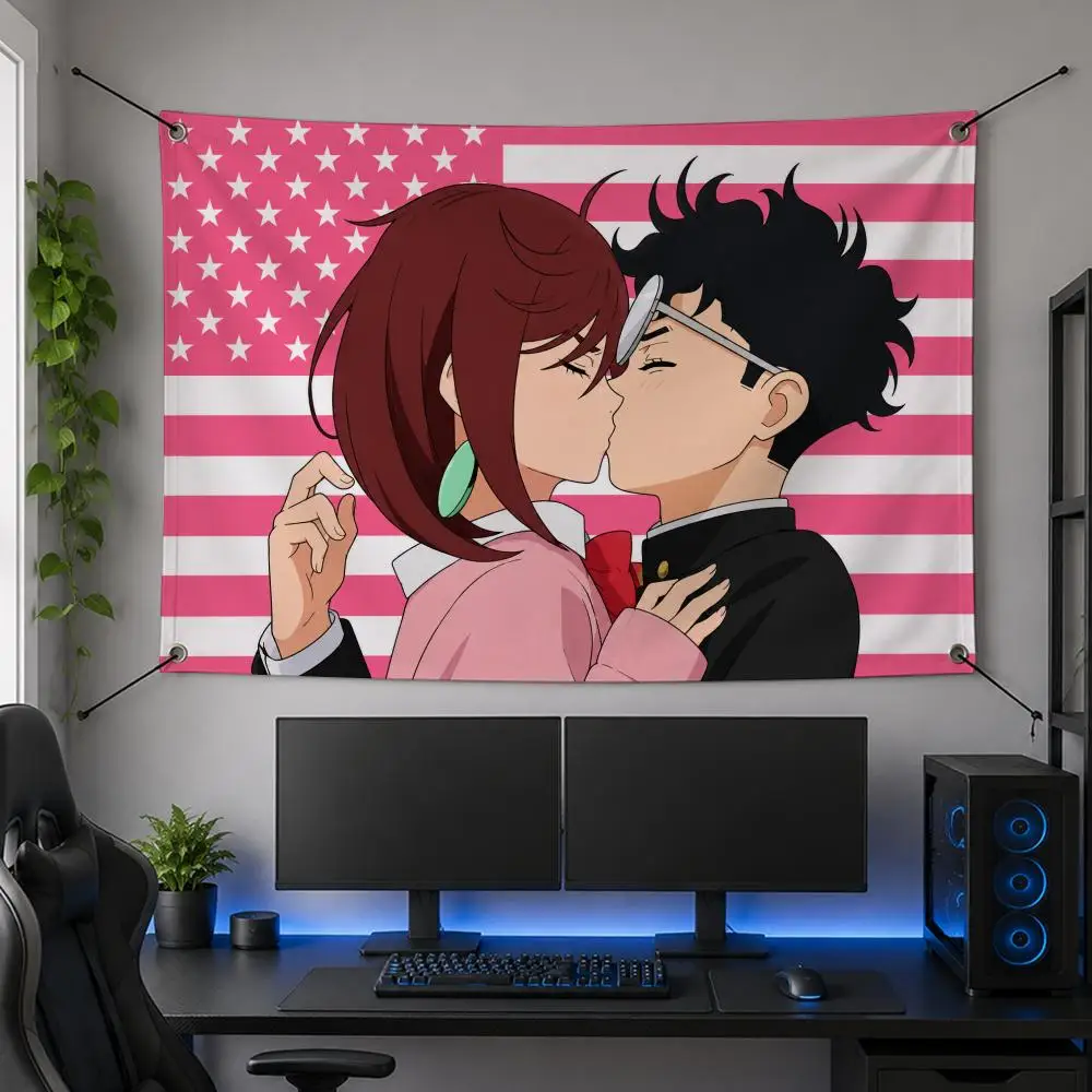 Anime TV Art Original Timeless Manga Story D-DAN DA DAN Flags Flag Banner for Bedroom Dorm Party Home Living Room Game Room Gift