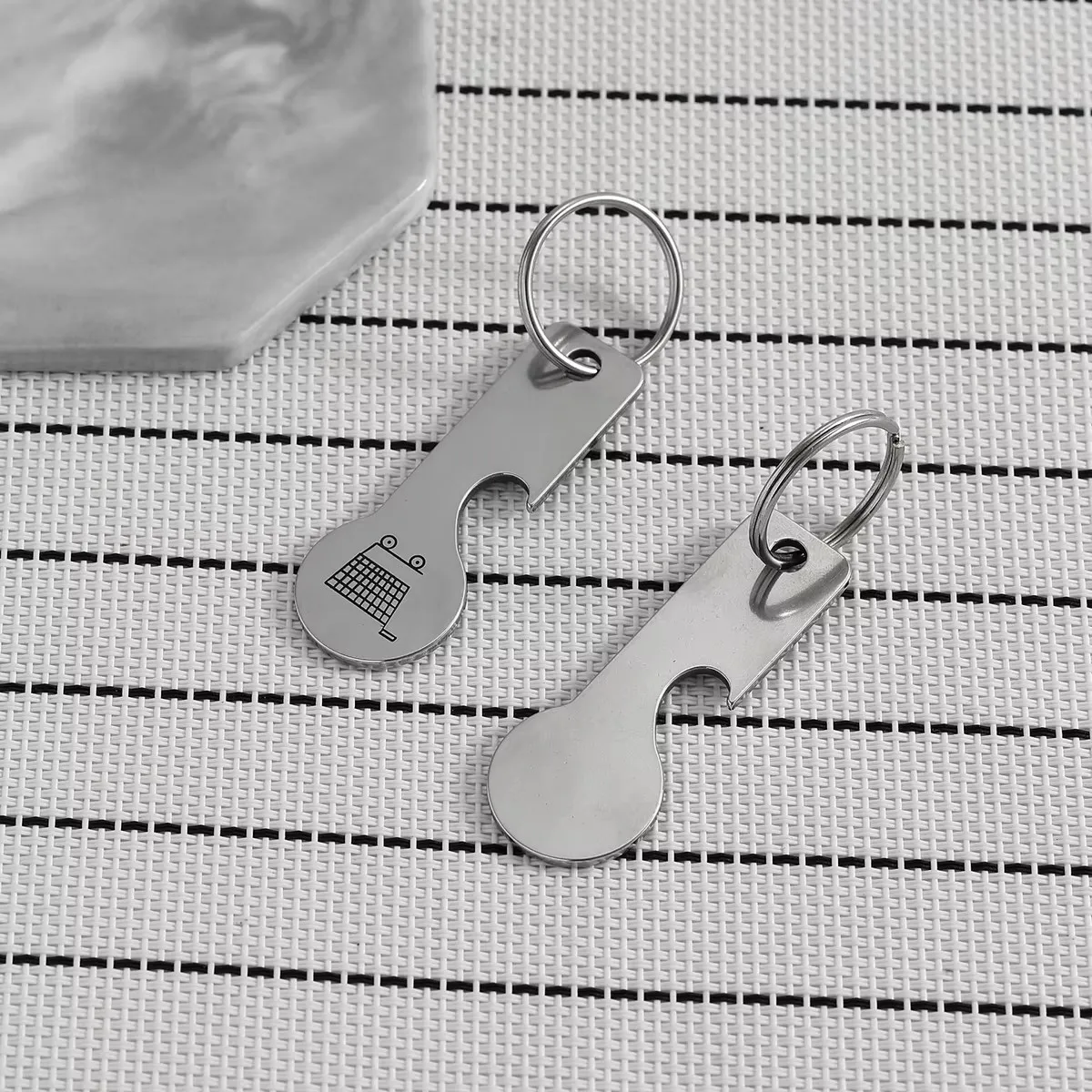 Supermarket Cart Token Customized  Keychain  Key Chain Festival Gift Personalized Beer Bottle Opener
