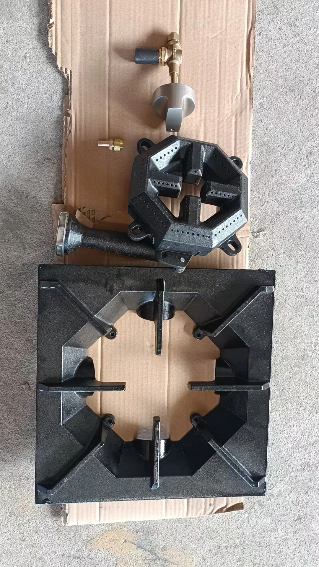 Octagonal Stove Iron Flower Stand Manufacturer Supply with Octagonal Burner Head & Valve Nozzle for Hotel Kitchen