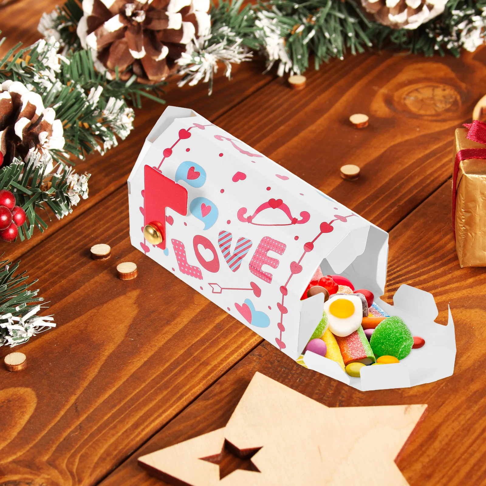 

10pcs Candy Mailbox Toy Small Valentine Treat Boxes Mini Mailboxes for Birthday Party Favor Packaging
