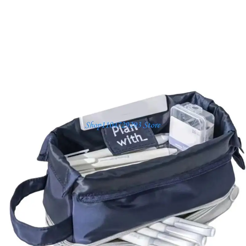 y2gd حقيبة قلم رصاص كبيرة سعة قلم رصاص مزدوج حقيبة قلم قلم قلم قابلة للطي حقيبة قلم رصاص بسيطة إلى اللوازم المدرسية