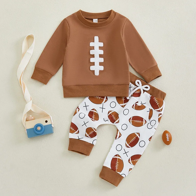 

Autumn Toddler Kids Baby Girls Clothes Sets Rugby Embroidery Long Sleeve Pullover Sweatshirts Casual Long Pants Tracksuits