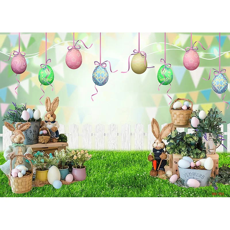 Primavera Páscoa Fotografia Backdrop, Placa De Madeira, Foto Fundo, Adereços De Estúdio, Flores, Ovos, Primavera, FH-83