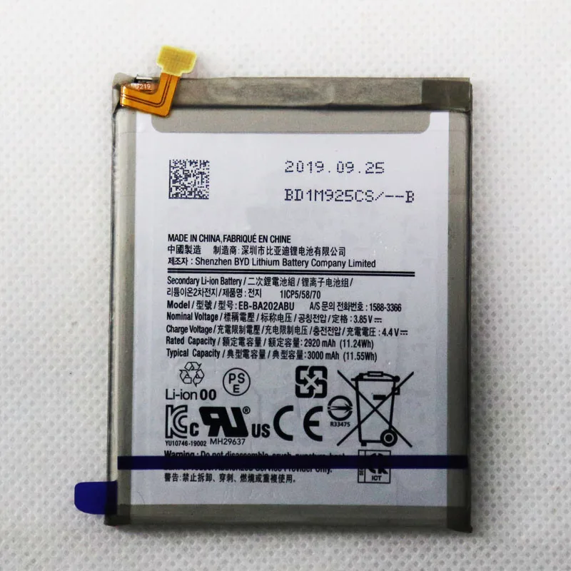 Orginal EB-BA202ABU 3000mAh Battery For Samsung Galaxy A20e A10e A102W A102U A202F SM-A202F/DS SM-A202F Batteries