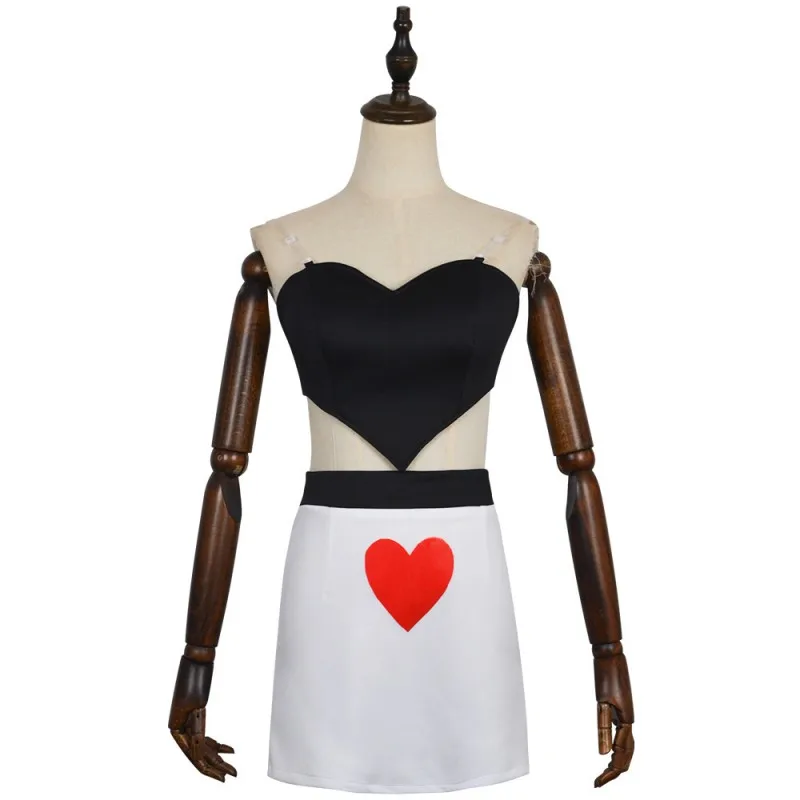 أزياء الهالوين 3 فولت المخملية التأثيرية Hazbins أنيمي الجحيم فندق موضة لورد 3 Vees المخملية أزياء المسرح كرنفال الشيطان فستان