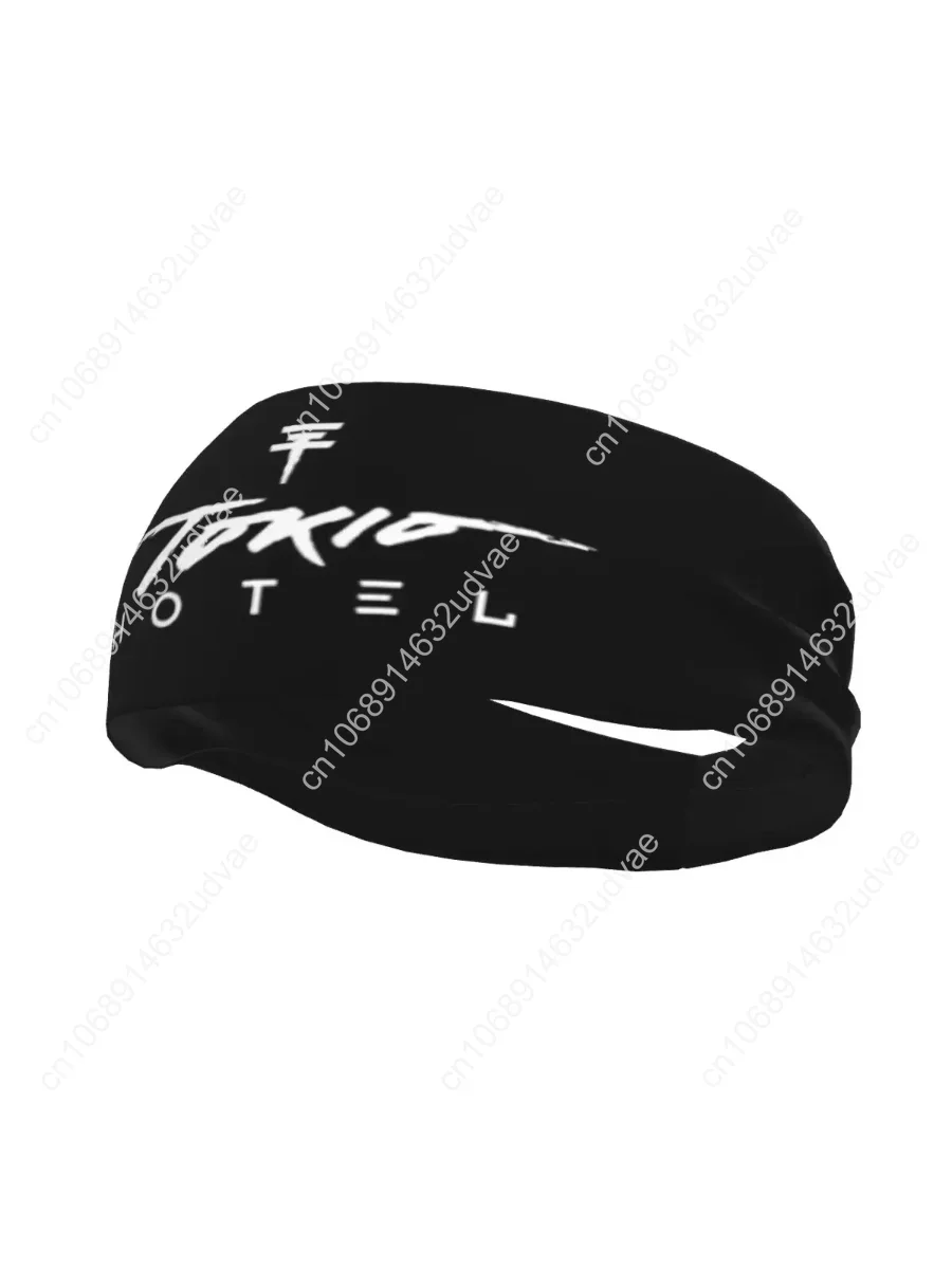 

Tokio Hotel BillKaulitz Sweatbands Wide Workout Sweat Headband Headwear Rock Hair Bandage Gym Fitness Yoga Hair Sweat Band