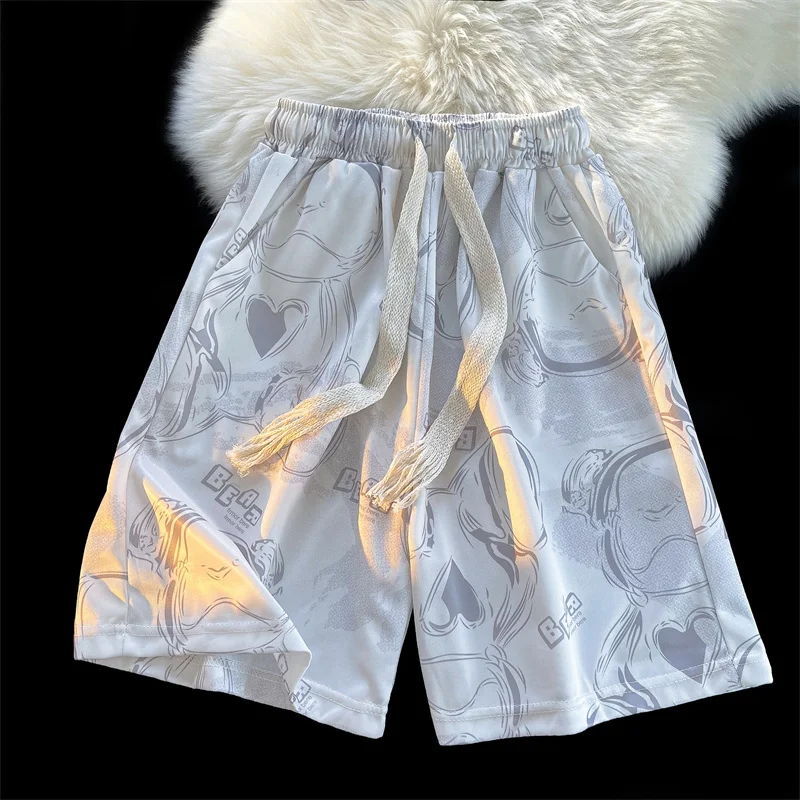 2024 Summer New Men\'s Trendy Shorts Men\'s Breathable Quick-drying Shorts Fashion Casual Shorts Loose Beach Sports Pants