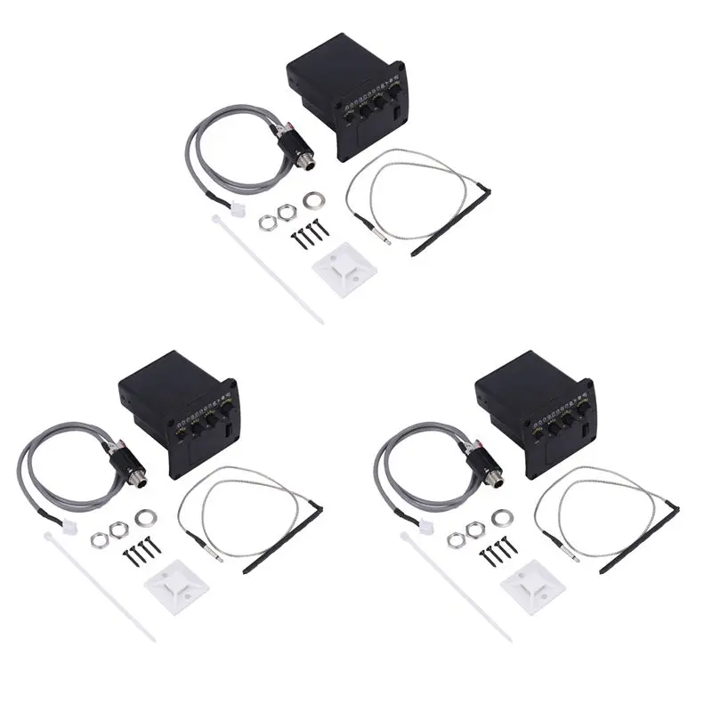 B48B-3X, ensemble de vis et de rondelles pour guitare acoustique, égaliseur à deux bandes, modèle Aeq-2T.