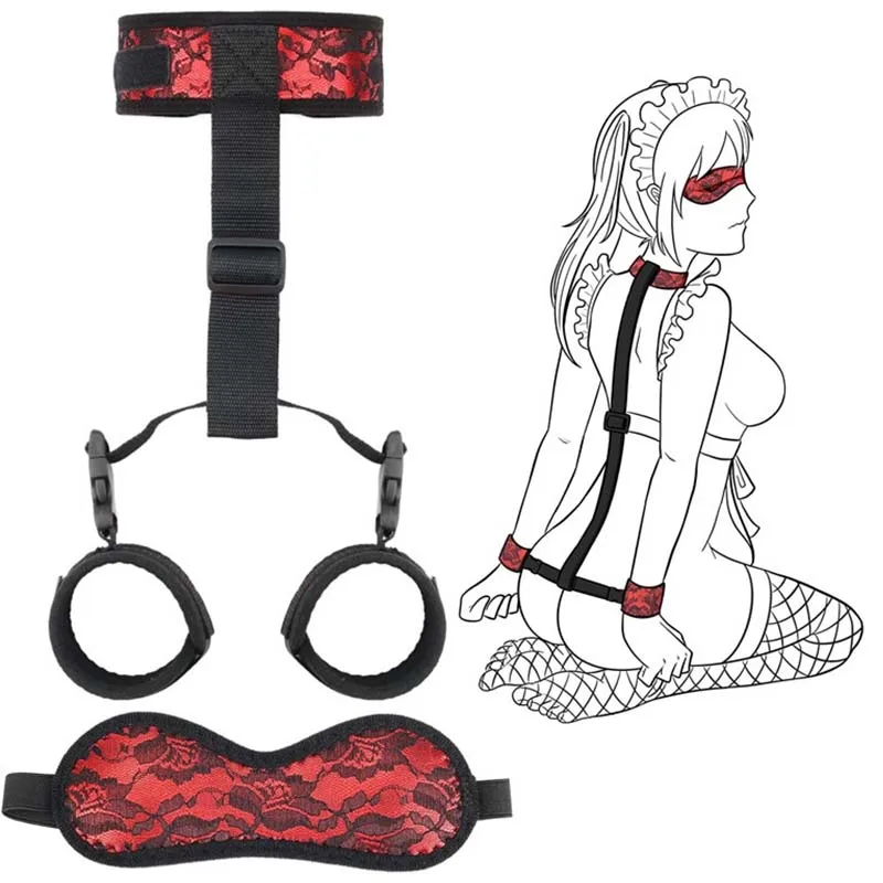 أصفاد قابلة للتعديل معصوب العينين ألعاب جنسية للكبار للنساء الأزواج طوق المثيرة Bdsm عبودية مجموعة لا ألعاب هزاز الجنس متجر #1