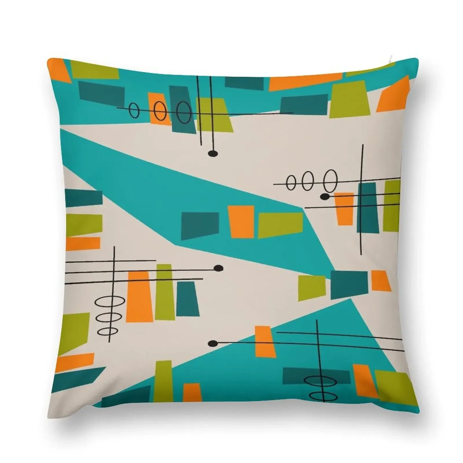 

Mid-Century Modern Abstract Space Age Throw Pillow pillows decor home Pillowcases Cushion Covers Sofa luxury decor pillow