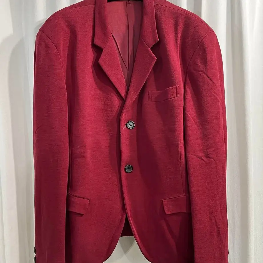 TOP-YAMAMOTO ® Simple Casual Style Red Linen Suit Men's Spring Single-button Versatile Coat