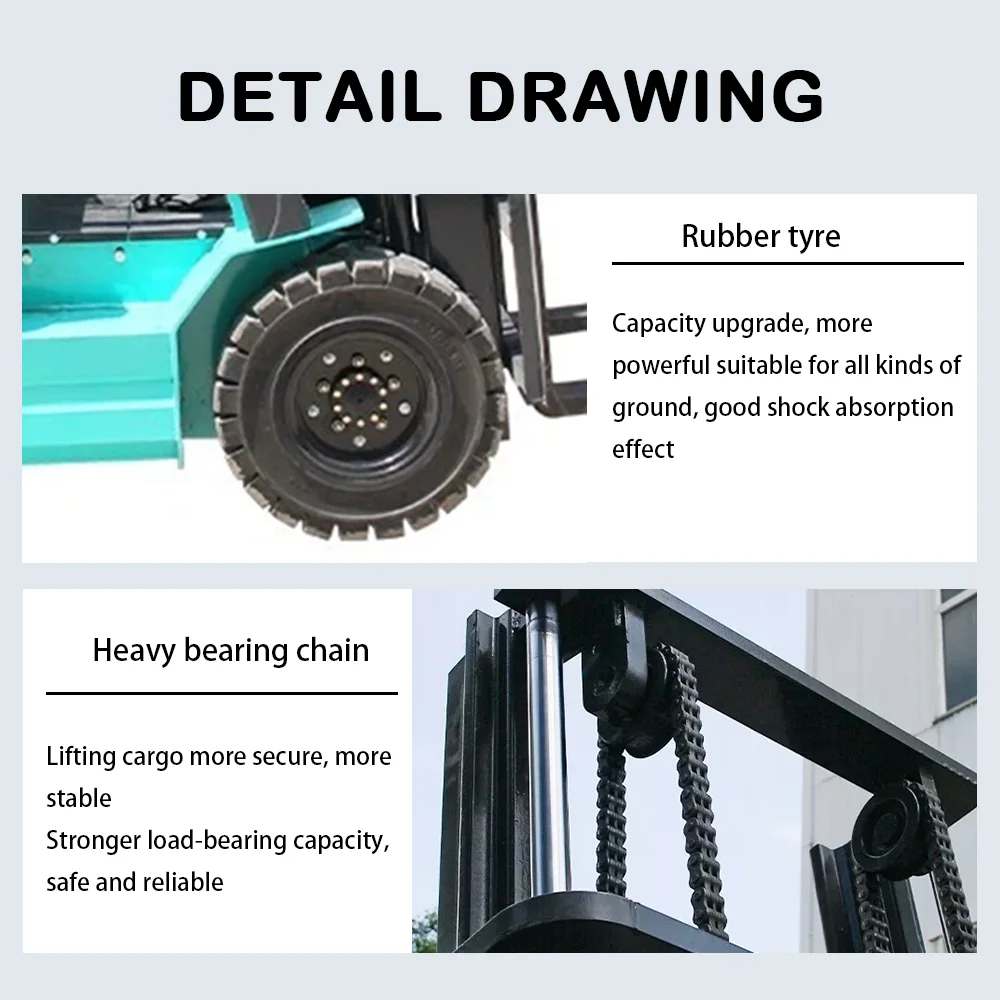 Pagamento completo, non un deposito, nave libera, carrello elevatore elettrico da 4000 libbre, capacità nominale del cambio laterale, camion sollevatore
