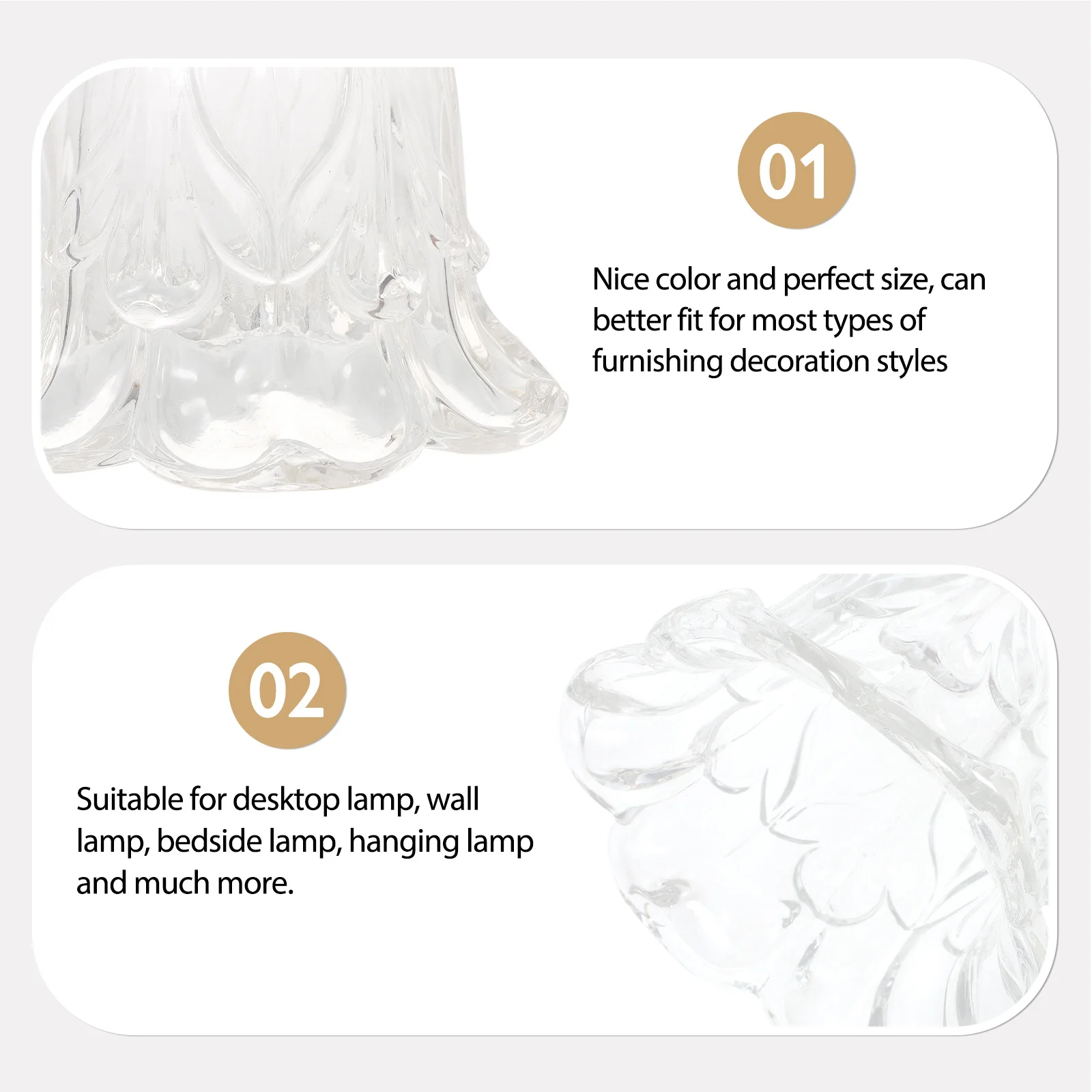 

Сменный абажур из матового стекла в форме цветка для светильников внутреннего освещения, декоративный яркий чистый стиль для столовой