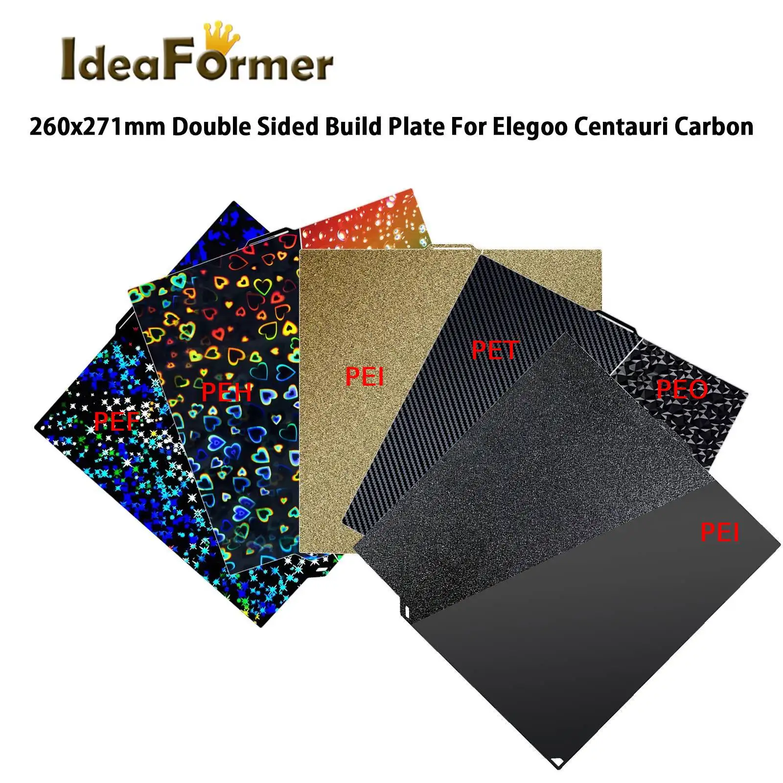 Centauri Carbon Plate 260x271mm Double Sided  Build Plate For Elegoo Centauri Carbon  3D Printer Platform