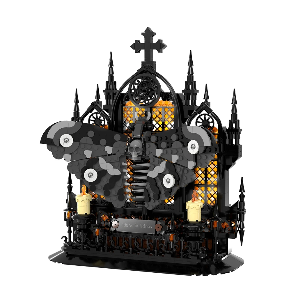 

MOC Gothic Death's Head Hawkmoth Bricks Horror Death's Head Hawkmoth Building Blocks Model Assembly Toys Kids DIY Birthday Gifts