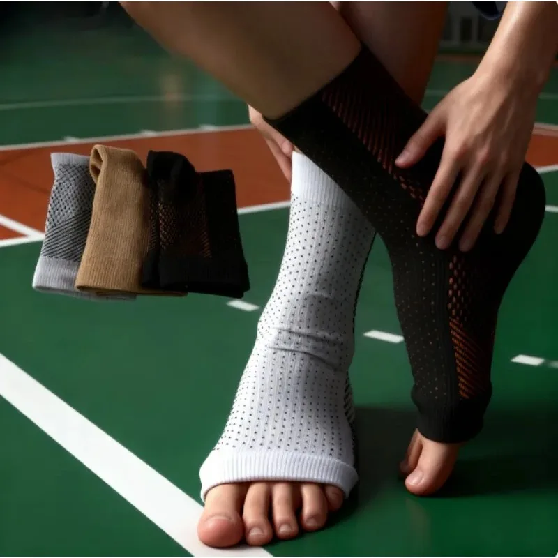 

Compression Sports Socks Invisible Heel Support Elastic Breathable Basketball Sleeves