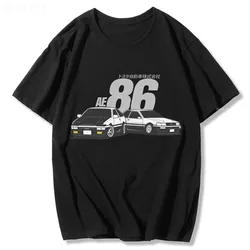 JDM T Shirt AE86 Japanese Car Drift Boost Turbo Men Classic Tops Male 90s Retro Print100% Cotton O-Neck Summer Homme Camisa Male