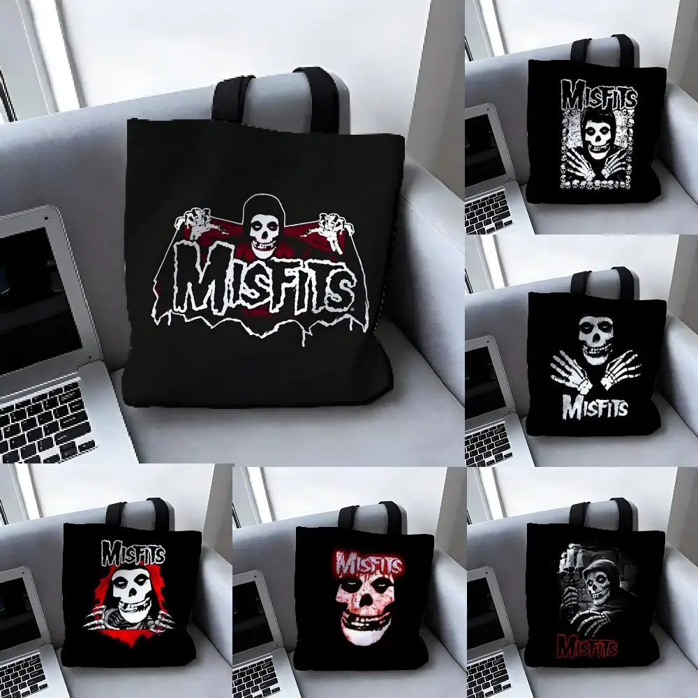 Aufbewahrungstaschen, Canvas-Einkaufstasche, große Designer-Handtaschen für Damen, Einkaufstaschen für Lebensmittel, M-Misfits Thriller Classic